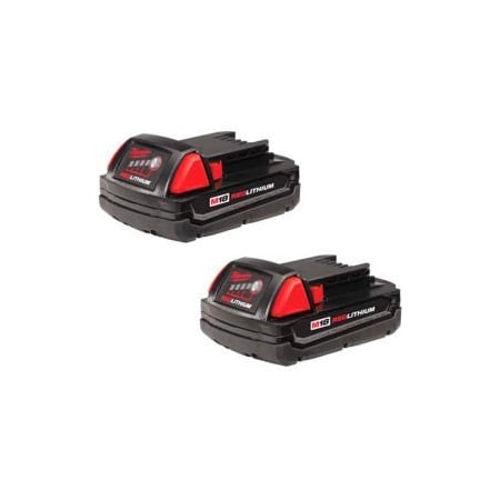 Milwaukee Tool Milwaukee 48111811 18V LiIon M18 Battery 15Ah Compact 2Pk 48-11-1811